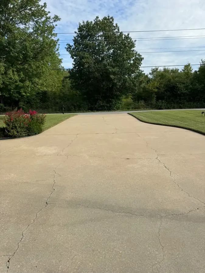 After driveway pressure washing in Northwest Arkansas