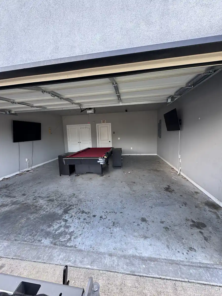 Clean garage after junk removal