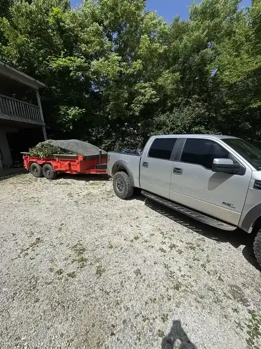 Great Dane truck and dump trailer ready for junk removal